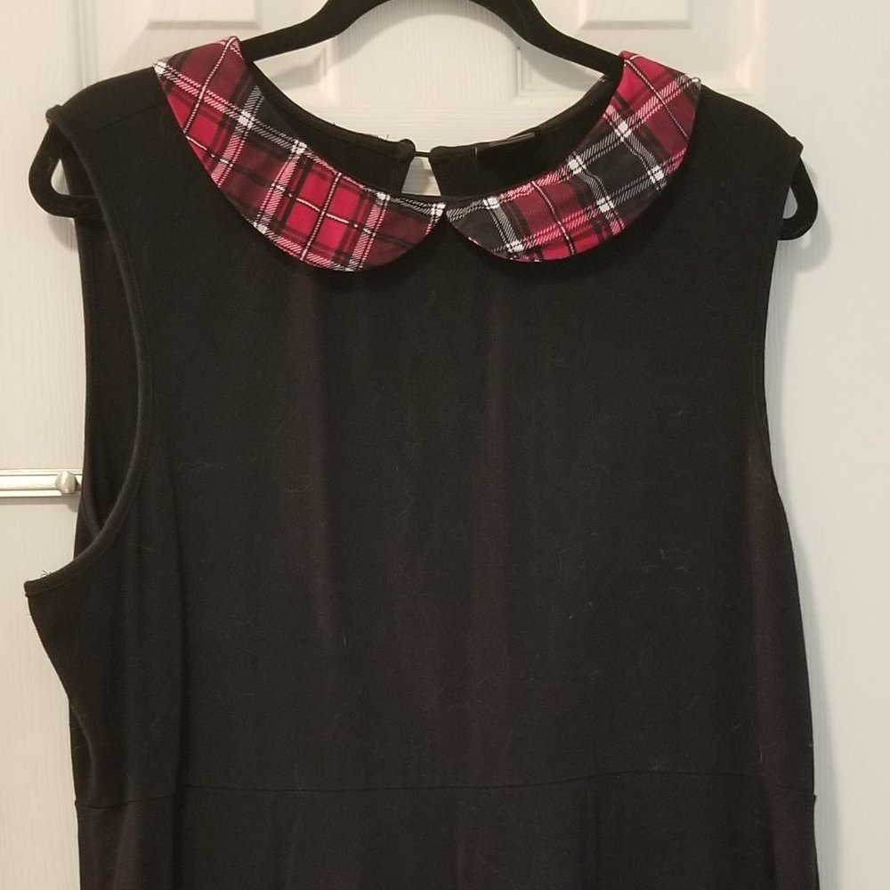 Black Torrid dress with Peter Pan collar